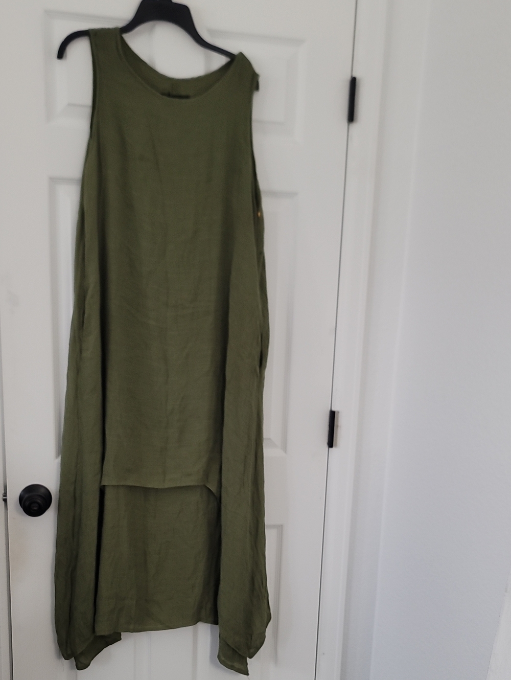 Zanzea Olive Green Sleeveless Maxi Dress